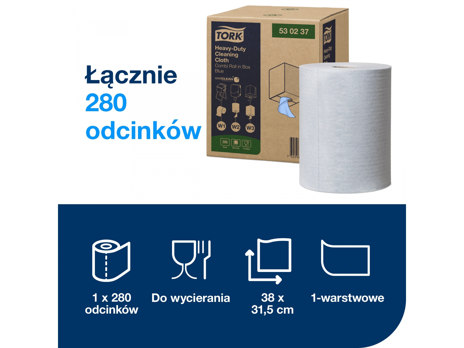 Czyściwo TORK 530237 Trudne Zabrudzenia 106m Blue Rola